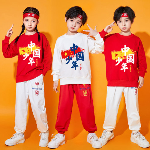 中国少年男女童中国风运动会班服