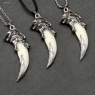 潮男饰品学生挂坠配饰 霸气吊坠个性 霸气男士 仿狼牙项链日韩版