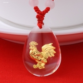 复古生肖挂件透明玻璃镶嵌猴子十二生肖动物吊坠挂件人气热卖 新款