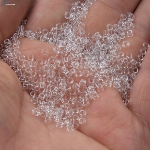 diy串珠散珠塑料小米珠2 4mm白色透明手链隔珠饰品配件服饰材料