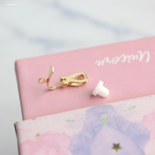 小头帽形耳夹垫白色奶嘴型缓解疼痛防滑耳垫乳胶垫片无耳洞耳夹垫