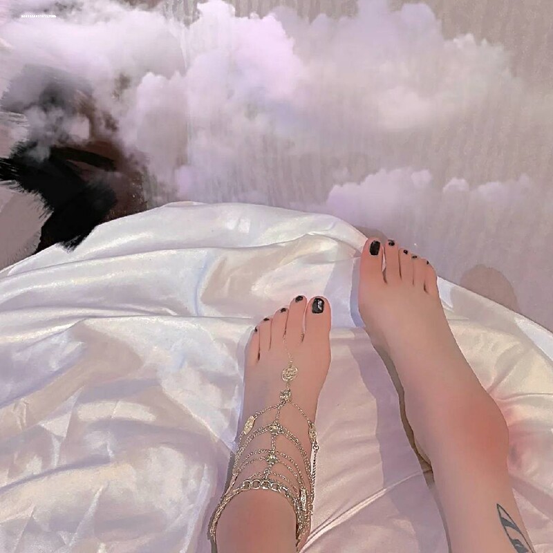 银色脚镯女古风脚链复古雕刻花纹流苏吊坠开口可调节银镯子脚环