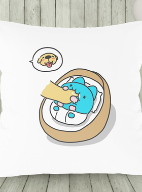 貓貓蟲咖波BUGCAT CAPOO抱枕可爱方形靠垫客厅卧室腰靠垫生日礼物