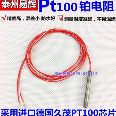 WZP-pt100探头式防腐防水型高温铂热电阻精密pt100温度传感器防水