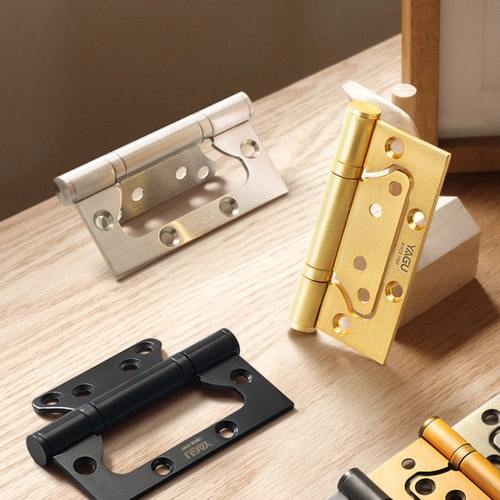 亚固子母合页实木门免开槽不锈钢合页加厚静声4寸折叠活页单片