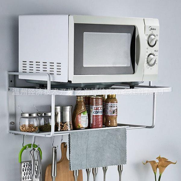 太空铝微波炉架微波炉置物架2层烤箱支架厨房收纳架子挂架储物架,厨房/烹饪用具,微波炉置物架,淘宝优惠券,粉丝福利购,淘宝优惠卷