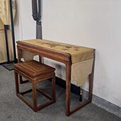 听琴图古琴桌旗盖布防尘布桌布双层加厚亚麻布防滑效果好