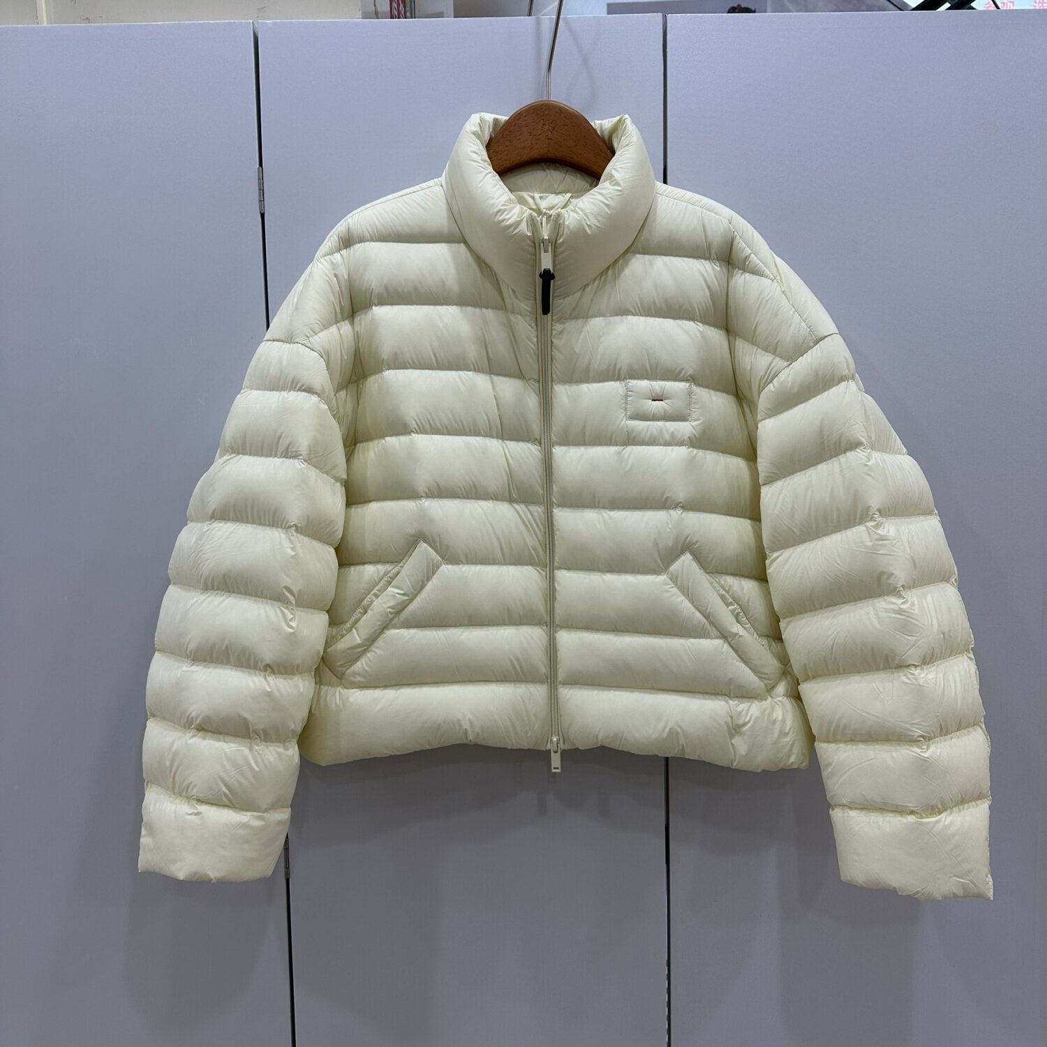 AEY701欧洲站2025冬时尚百搭立领拉链宽松显瘦白鹅绒羽绒服外套女