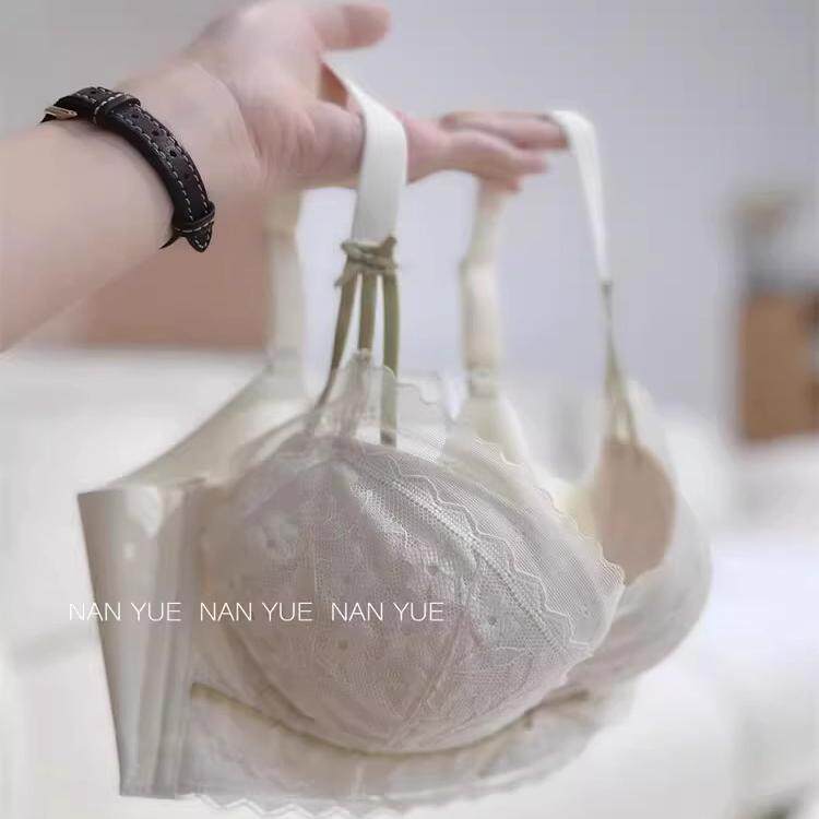 纯欲调整型内衣女小胸聚拢无钢圈上托收副乳防下垂性感蕾丝文胸罩