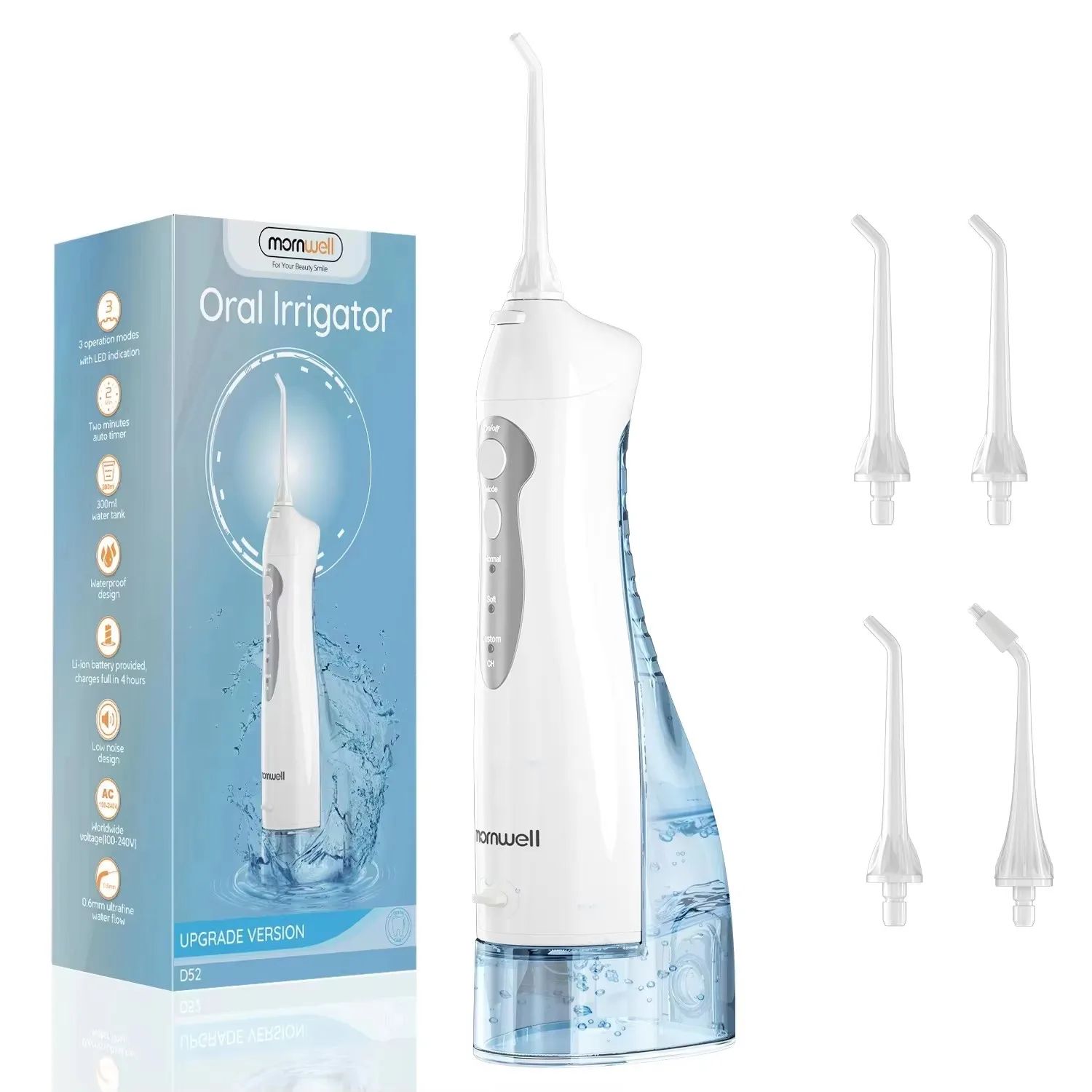 Dental Oral Irrigator Rechargeable Water Flosser Portable 30