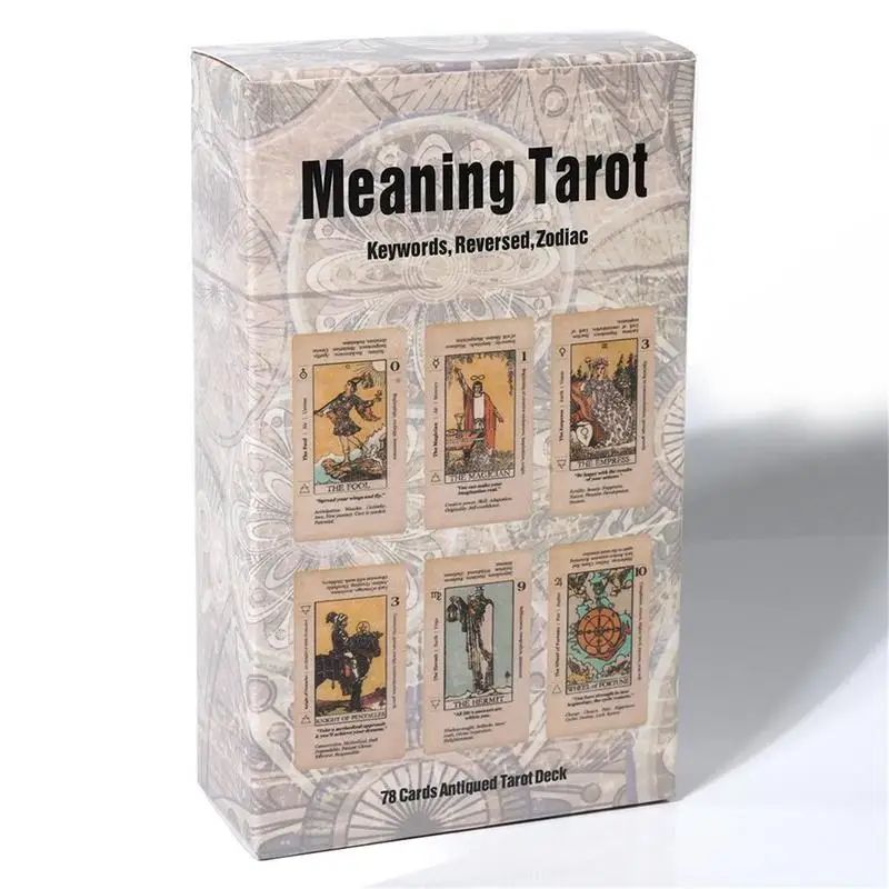 Tarot Card With Meaning On Them Beginner Tarot Keyword Antiq