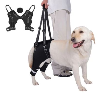 Legs Hip Support Dog Lift Harness Black Adjustable Pet Aid A