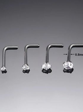 10 Pcs/Lot 1.2/2/2.5/3MM CZ Zircon Nose Studs Stainless Stee