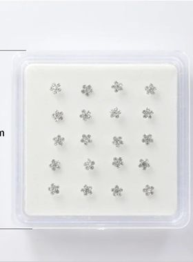 20Pcs/Box Body Nose Piercing Jewelry Nose Rings Silver Needl