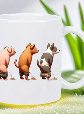 11oz Coffee Mug with Cute Jack Russell Terrier-like Dog Desi