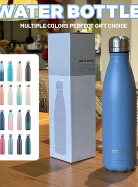 WATERSY 500ml Stainless Steel Vacuum Flask, Insulated Thermo