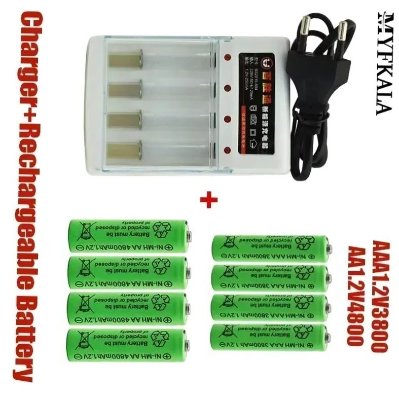 New 1.2V 4800mAh nickel hydrogen AA rechargeable battery rec