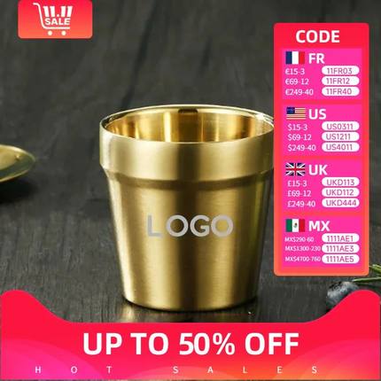 Glossy Surface Beer Mugs Double-Wall Stainless Steel Water C