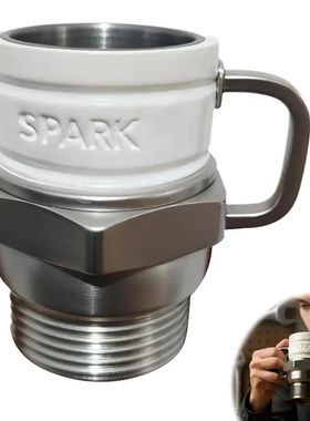 Novelty Spark Plug Coffee Mug 360ML, Stainless Steel Engine