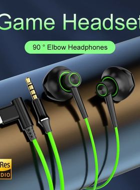 USB C 90° Elbow Gaming Wired Headphones HiFi Surround Sound