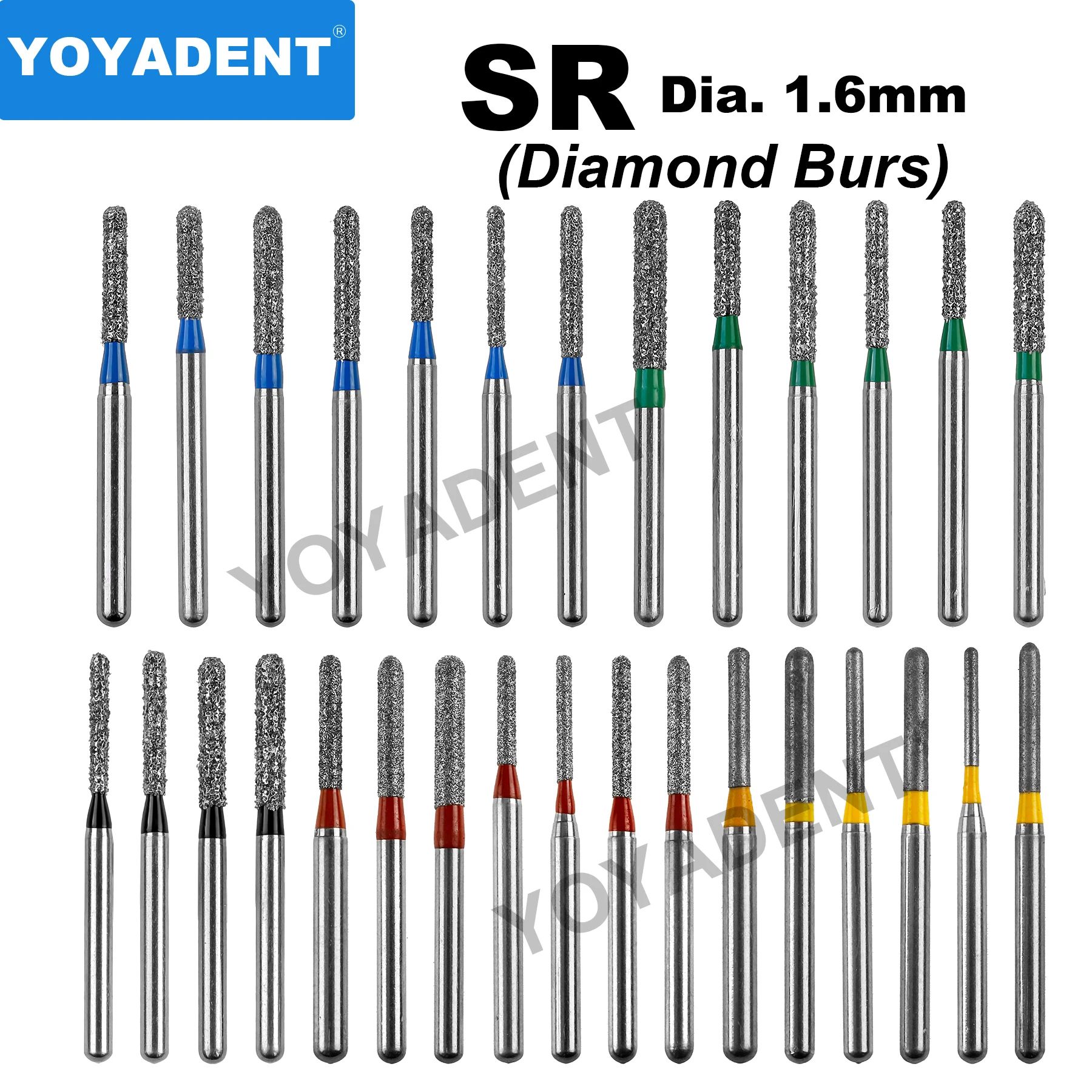 SR Type Dental Diamond Burs Dentistry Drills Dental Burs for