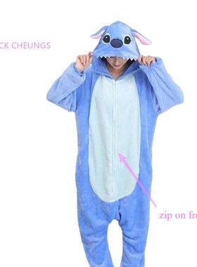 Zip Stitch Cosplay Costume Stitch Lilo Costume Jumpsuit Ones