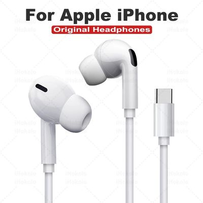 Original Wired Earphones For iPhone 17 16 15 Pro Max In-Ear