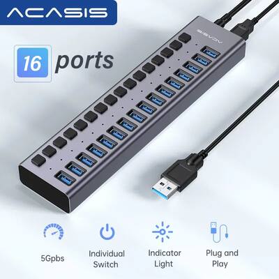 Acasis USB Hub 5Gbps Hub USB 3.0 Splitter USB Splitter For L