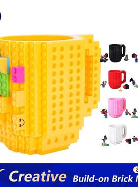 Creative Build-on Brick Mug Cups Building Blocks Design Birt