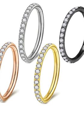 1PC Diamonds Hinged Nose Ring Hoop Hypoallergenic Conch Dait