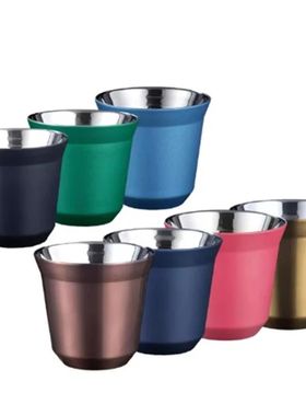 80ML Espresso Mugs Stainless Steel Coffee Milk Water Drink B