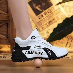 AIMSHDY鞋子香港定制鞋业巴雷特休闲鞋加绒皮蓬鞋男女同款运动鞋