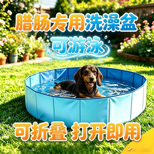 腊肠犬专用狗狗洗澡盆宠物小狗游泳池可折叠泡澡桶浴盆泳池洗澡桶