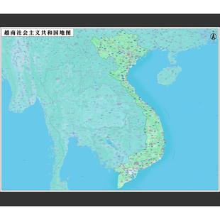 高清省市县街道区域水系交通路线素材设计文件 越南地图电子版