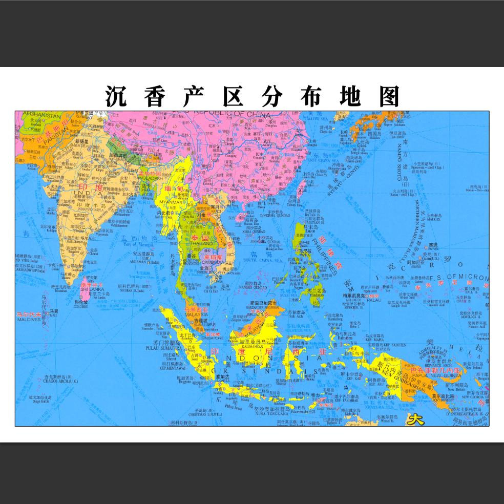 沉香产区分布地图电子版高清市县街道区域水系交通素材设计文件