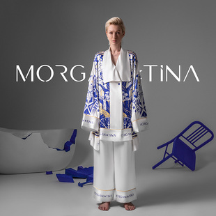 禮物清單 北欧MORGAN&TINA「艺术绘画」真丝家居服高端礼品