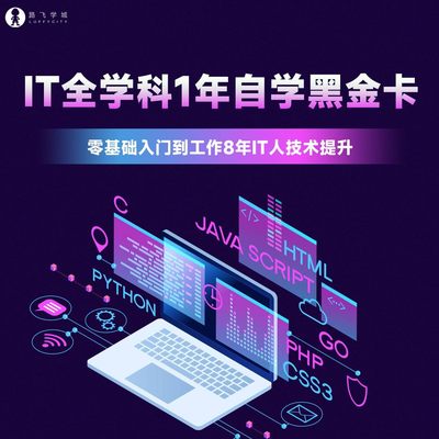 Python/Go/Java/Linux人工智能数据分析前端测试网络安全黑金卡