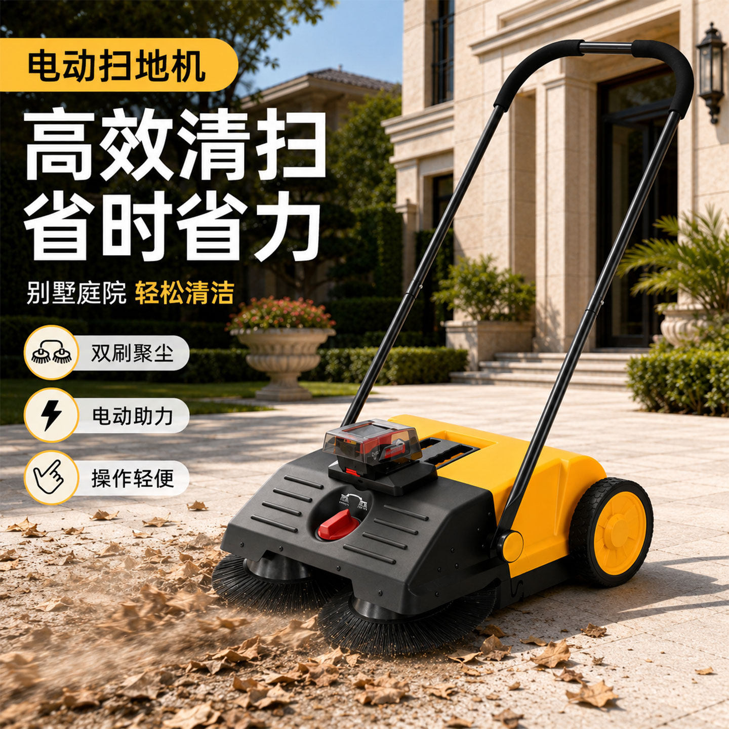 结力电动手推式工业扫地机工厂车间用物业家用道路环卫养殖清扫车