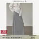 CHENXIAN辰现通勤松紧腰半身裙宽松显瘦a字裙仿羊绒中长款 女春季
