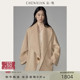 CHENXIAN辰现苏力羊毛青果领毛呢大衣廓形呢子休闲短款 外套女冬季