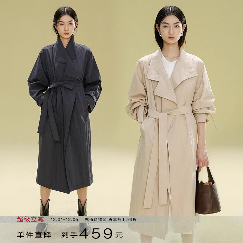 辰现松弛感及简无扣风衣