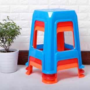 包邮 加高塑料凳子加厚家用成人大方凳叠放餐饮凳彩色儿童矮凳椅子