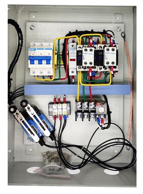 极速新三相电机正反转带限位控制箱38G0V搅拌机卷扬机倒顺开关风