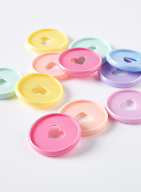 THE HAPPY PLANNER美国创意手帐配件中号蘑菇孔环扣圆片塑料11片活页夹彩虹色圆片活页环装订圈装订扣