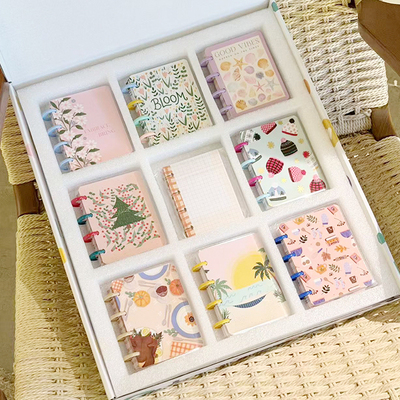 【八韵四时】迷你本B7笔记本8本+4本替换芯 外盒快递运输会有痕迹