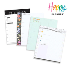 【替换内页】THE HAPPY PLANNER中号美国创意手账本替换空白内页40张笔记本计划本可拆卸活页本替芯9孔蘑菇孔