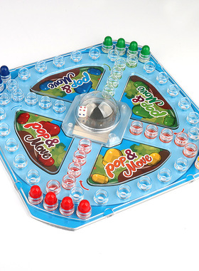 Pop Up Dice Board toys Trouble Grab and Go Game儿童飞行棋