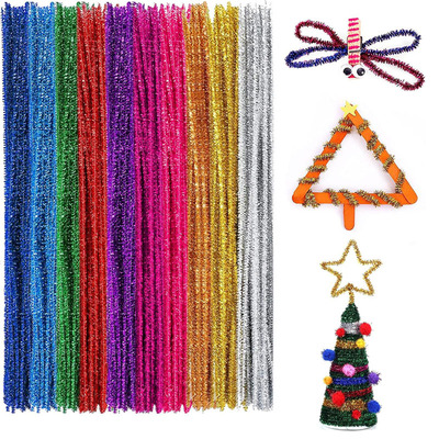 金葱彩条扭扭棒100根闪亮diy毛条