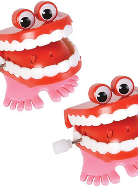 2pcs Wind Up Teeth Chomping & Chattering  Googly Eyes Toys