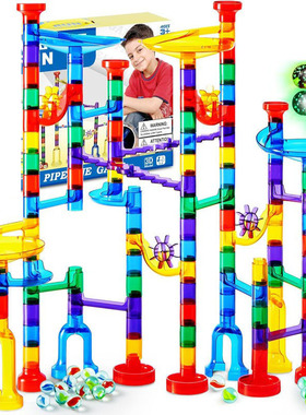 Glowing Marble Run Construction Building Blocks Toys STEM管